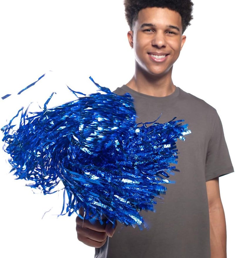 Anderson's Metallic Foil Textured School Spirit Shakers, Cheerleader Pom Poms, Football, Basketball, Homecoming Squad, Team, Party, Dance, Club, Performance, Fan Celebration Pack of 10 - Image 4